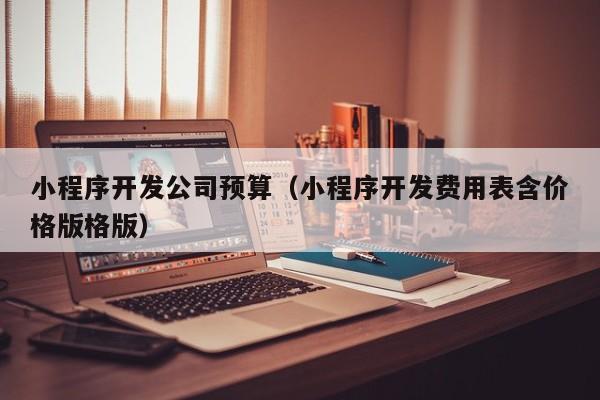小程序开发公司预算(小程序开发费用表含价格版格版)